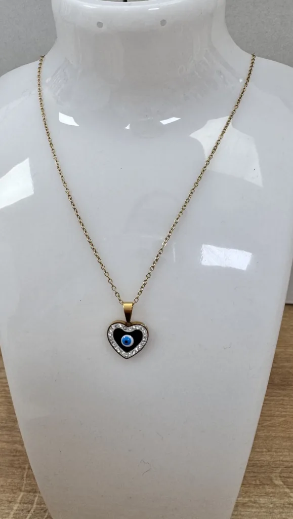 collar corazón ojo turco