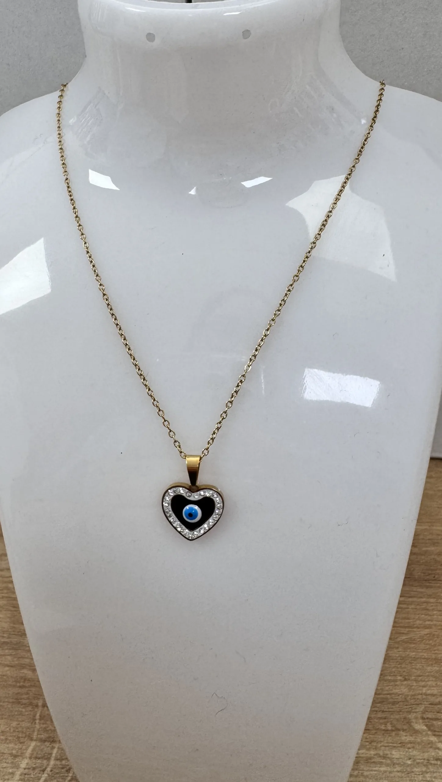 collar corazón ojo turco