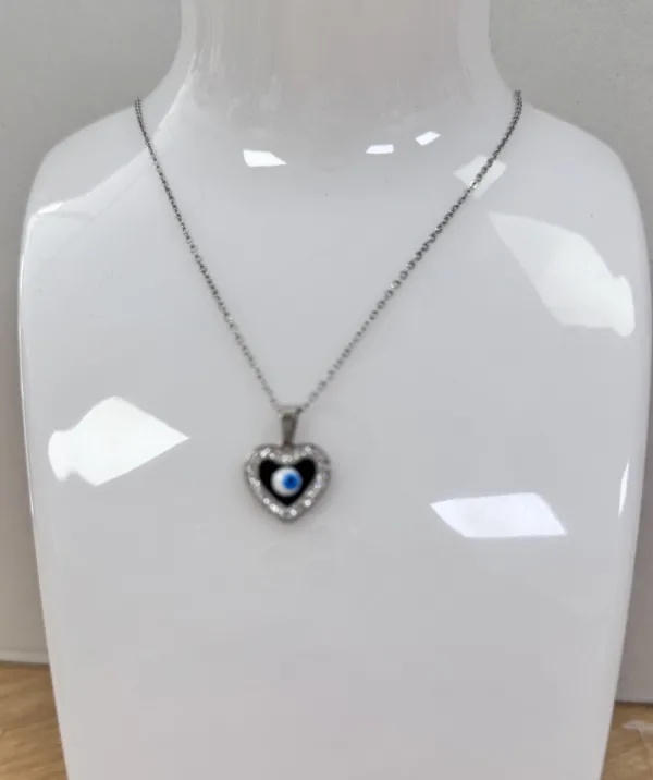 collar corazón ojo turco