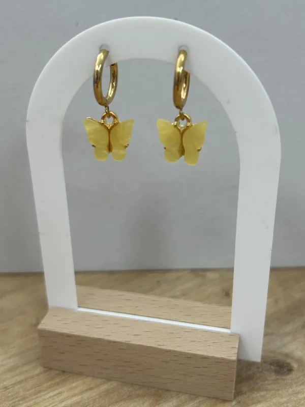 pendientes mariposa nacar