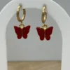 pendientes mariposa nacar