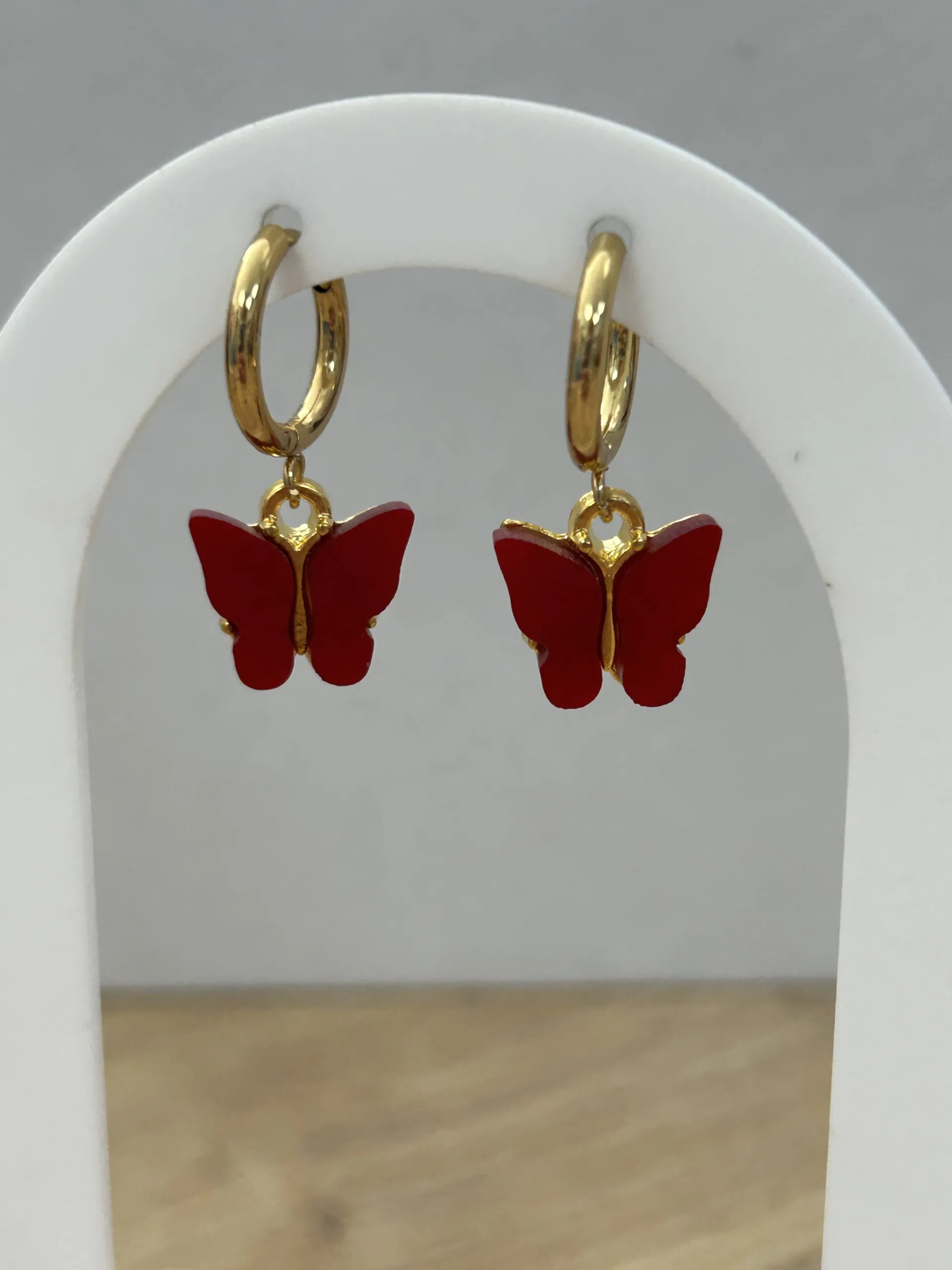 pendientes mariposa nacar
