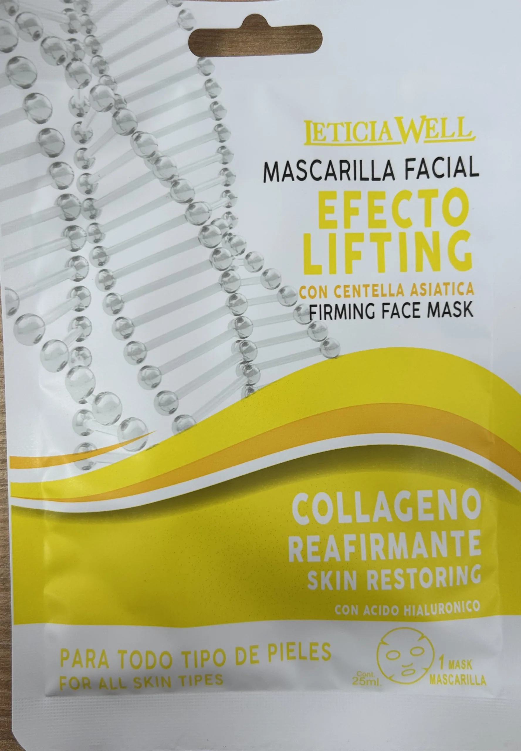 mascarilla facial efecto lifting