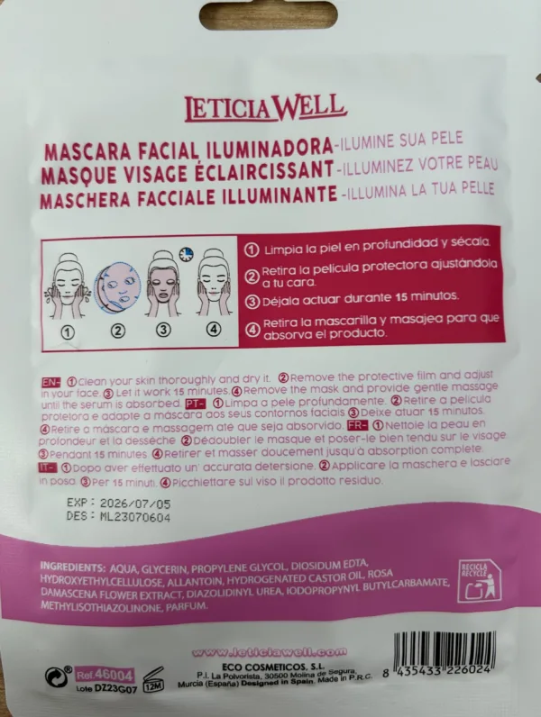 mascarilla facial rosa mosqueta