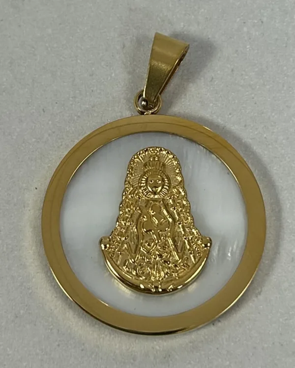 medalla rocío nácar grande