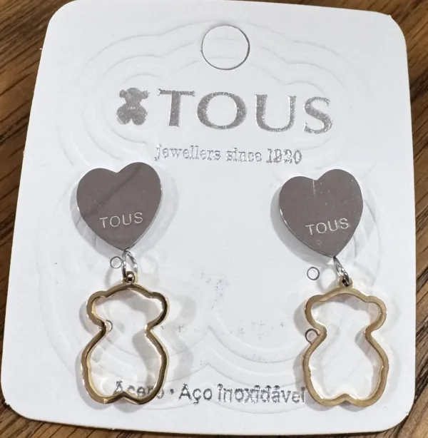 pendientes tous corazón oso