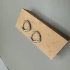 pendiente aro circonitas plateado