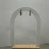 pendiente aro circonitas plateado
